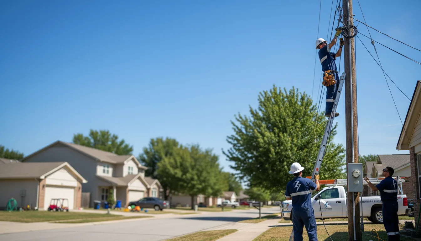 Residential electrician providing installation services in Bowie, TX